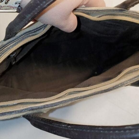 Bag Giani Bernini Satchel Handbag Purse SHOULDER Suede Leather WOMEN'S WOMAN'S - Picture 8 of 11